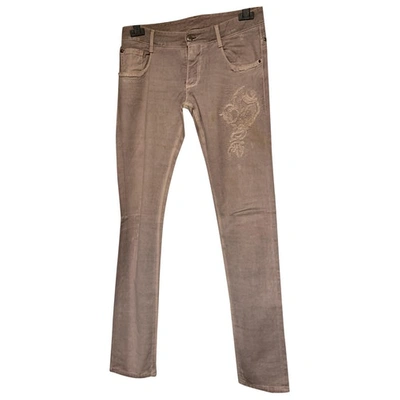 Pre-owned Ermanno Scervino Slim Jeans In Pink