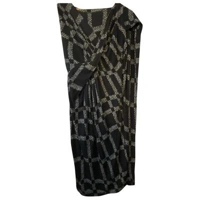 Pre-owned Peter Pilotto Silk Mid-length Dress In Black