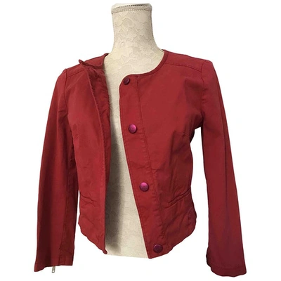 Pre-owned Costume National Short Waistcoat In Red