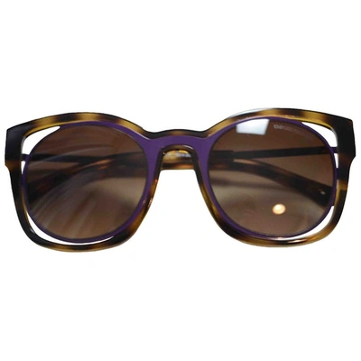 Pre-owned Emporio Armani Brown Sunglasses