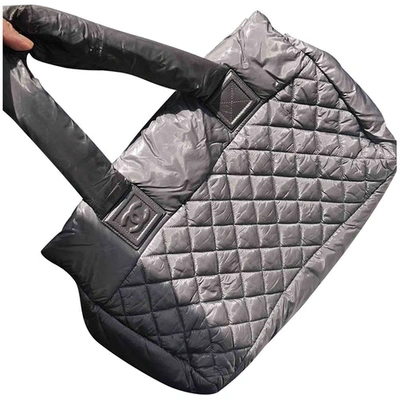 Pre-owned Chanel Cocoon Cloth Handbag In Brown