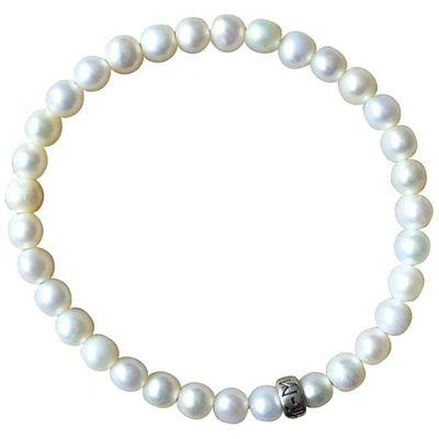 Pre-owned Mimi Milano Pearls Bracelet In White