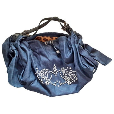 Pre-owned Roberto Cavalli Cloth Handbag In Blue
