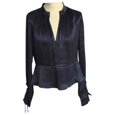 Pre-owned Ganni Fall Winter 2019 Navy  Top