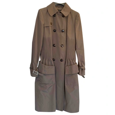 Pre-owned Dior Trench Coat In Grey