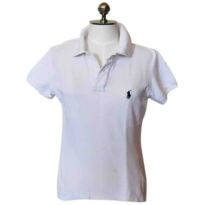 Pre-owned Ralph Lauren Polo Ajustã© Manches Courtes Polo In White