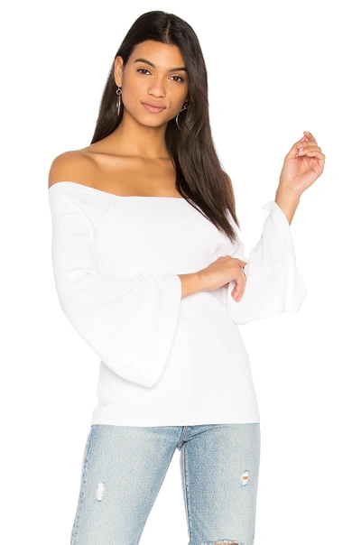 525 America Off Shoulder Sweater In White