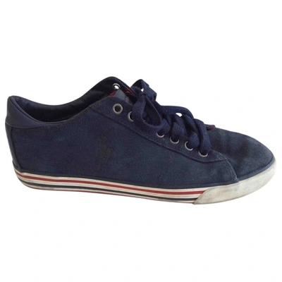 Pre-owned Polo Ralph Lauren Low Trainers In Blue