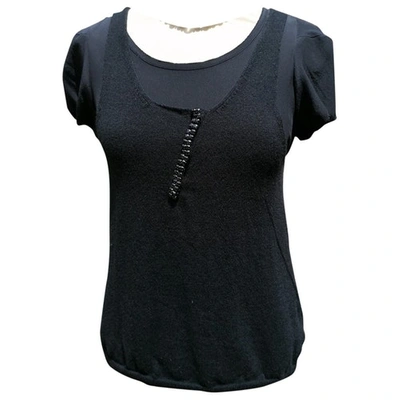 Pre-owned Maje Cashmere Blouse In Black
