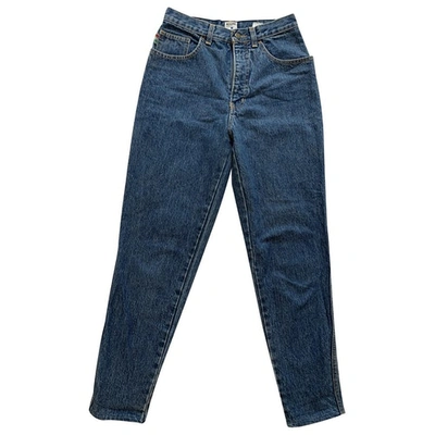 Pre-owned Moschino Straight Jeans In Blue