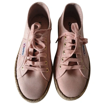 Pre-owned Superga Cloth Trainers In Pink