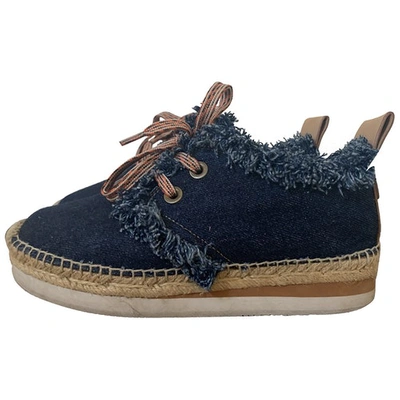 Pre-owned See By Chloé Blue Denim - Jeans Espadrilles