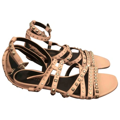 Pre-owned Saint Laurent Leather Sandal In Pink