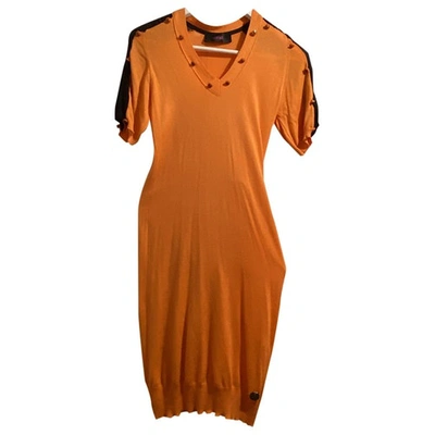 Pre-owned Versus Wool Mini Dress In Orange