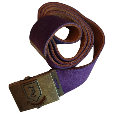 Pre-owned Iceberg Leather Belt In Purple