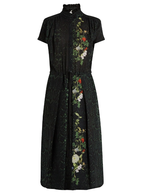 Preen By Thornton Bregazzi Wyhatt Python-print Silk Dress In Black ...