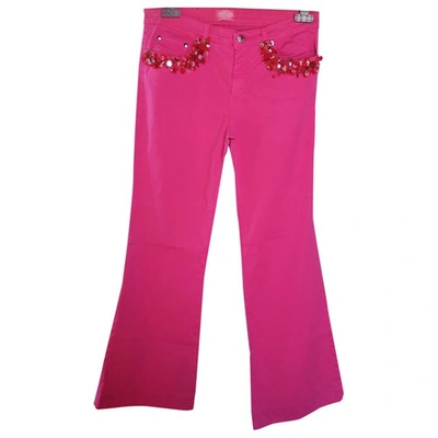 Pre-owned Blumarine Carot Pants In Pink