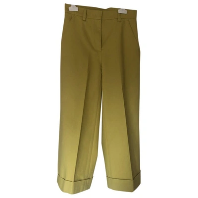 Pre-owned Moncler Large Pants In Yellow