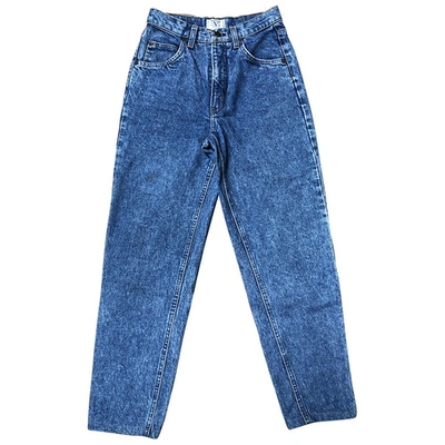 Pre-owned Valentino Blue Cotton Jeans