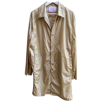 Pre-owned Prada Trenchcoat In Beige