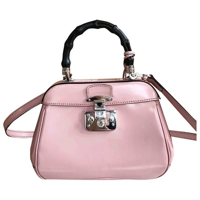 Pre-owned Gucci Lady Lock Leather Bag In Pink