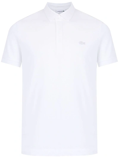 Lacoste Embroidered Logo Polo Shirt In White