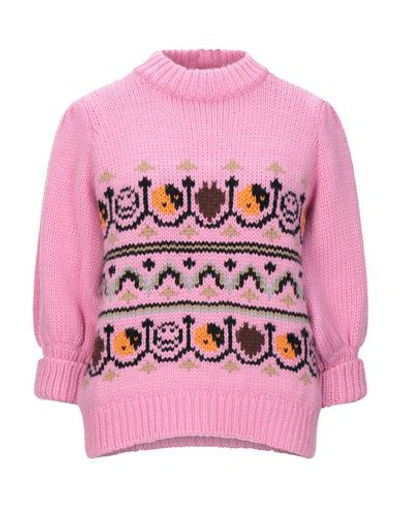 Ganni Turtleneck In Pink