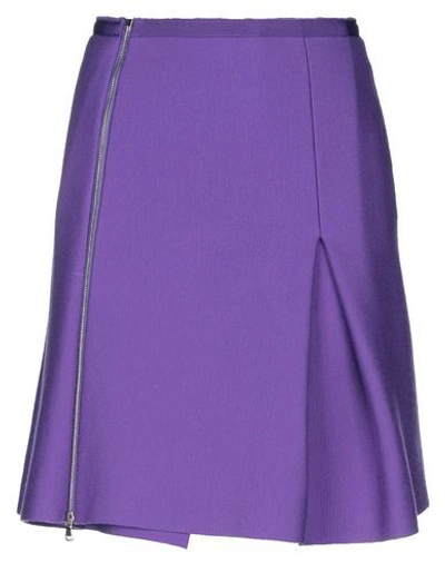 Moschino Knee Length Skirts In Purple