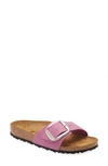 Birkenstock Madrid Hex Slide Sandal In Purple Orchid Nubuck Leather