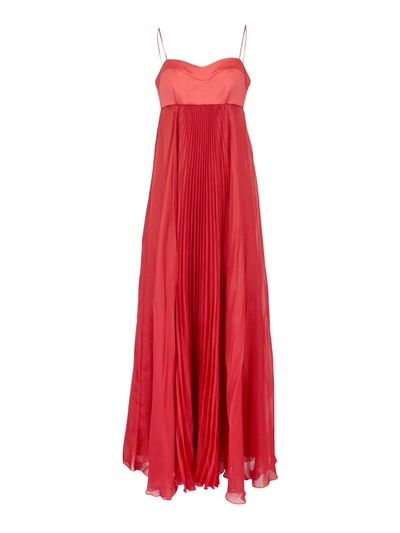 Pinko Bambi Chiffon Dress In Red