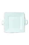 Vietri Lastra Square Platter In Aqua