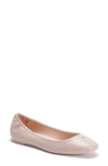 Kate Spade Kora Leather Ballet Flat In Pale Vellum Leather
