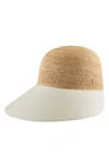 Helen Kaminski Raffia & Cotton Baseball Cap In Natural/ Crme