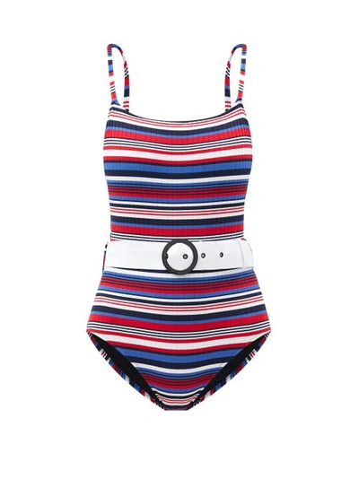 Solid & Striped Women's The Nina Belted One-piece Swimsuit In Jazzy Rib