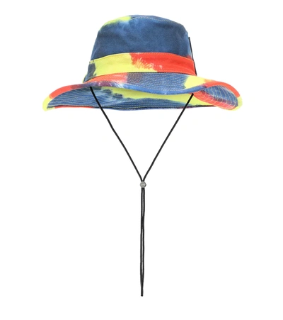 Loewe Tie-dyed Cotton-denim Explorer Hat In Blue