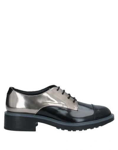 Hogan Lace-up Shoes In Black