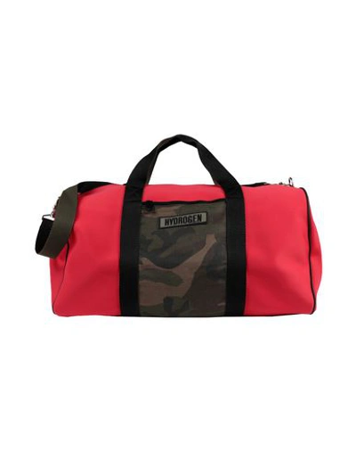 Hydrogen Travel & Duffel Bag In Red