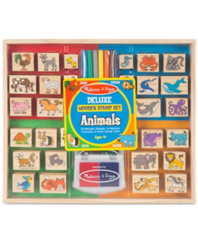 Melissa & Doug Animals Deluxe Wooden Stamp Set