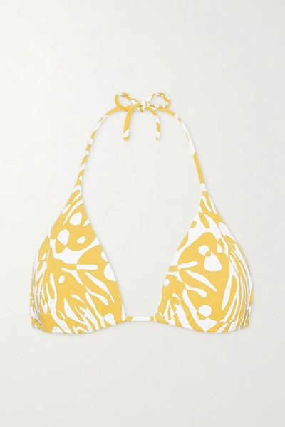 Eres Starfish Printed Triangle Bikini Top In Saffron
