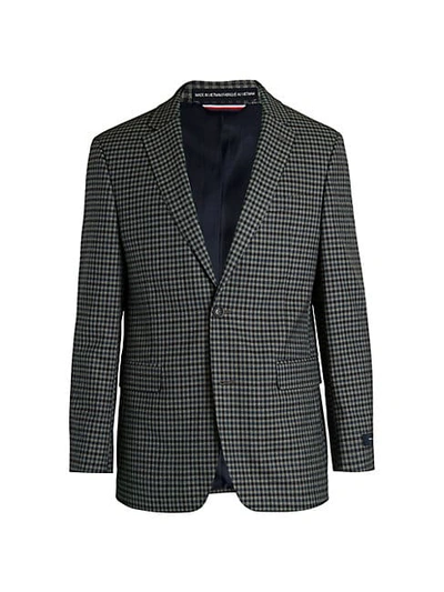 Tommy Hilfiger Regular-fit Checker Jacket In Light Grey