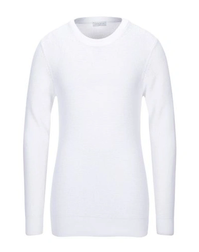 Sandro Cashmere Double-thread Crewneck Sweater In Ecru