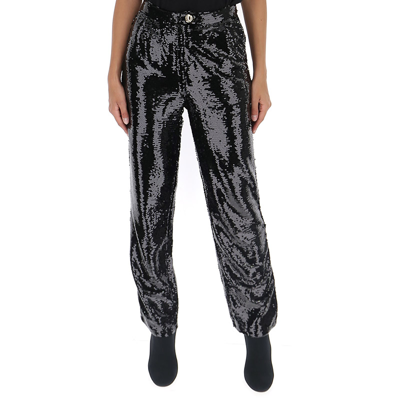 Amen Woman Pants Black Size 8 Polyurethane, Viscose, Polyester