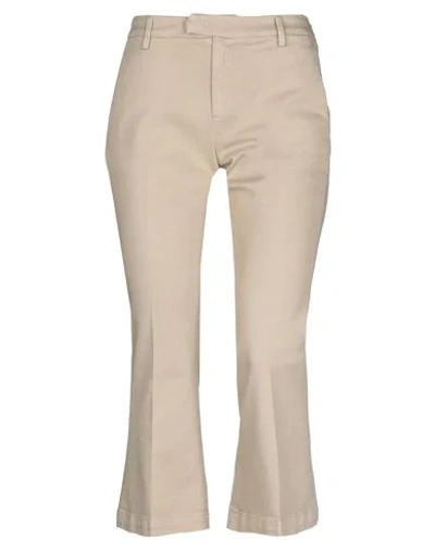 Dondup Cropped Pants In Beige