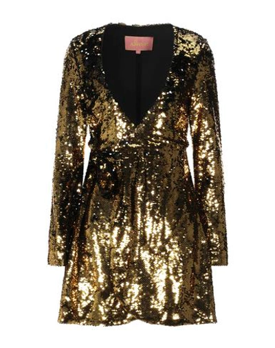 Amuse Short Dresses In Gold