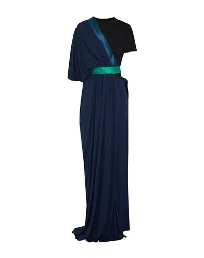 Vionnet Long Dresses In Dark Blue