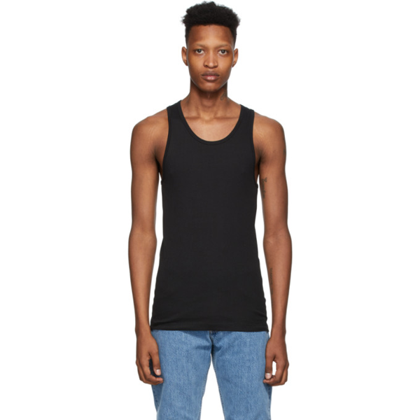 Calvin Klein Underwear Cotton Classic 3 Pack Ribbed Tanks In Black