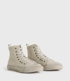 Allsaints Mens Rigg Ramskull High Top Trainers In White