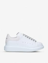 Alexander Mcqueen Runway Leather And Suede Platform Trainers In White