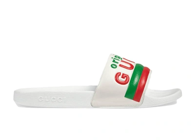 Pre-owned Gucci "original " Slide White