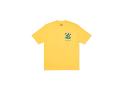 Pre-owned Palace  Globlerone T-shirt Yellow